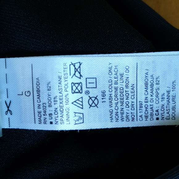 Old Navy Laced Up High Neck Swim Top Large Ebony - Picture 3 of 11